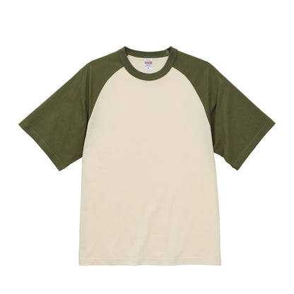 5.6オンス ラグラン Tシャツ | メンズ | 1枚 | 5041-01 | ヴィンテージナチュラル/ダークキャメル