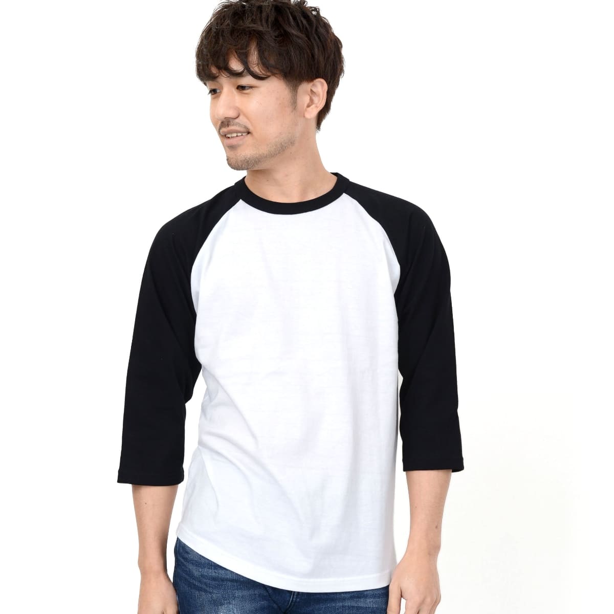 5.6オンス ラグラン3/4スリーブ Tシャツ | メンズ | 1枚 | 5045-01 | ホワイト