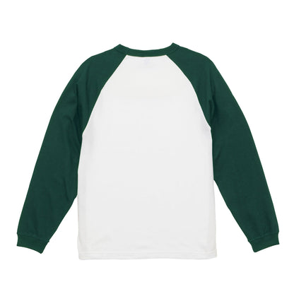 5.6オンス ラグラン ロングスリーブ Tシャツ（1.6インチリブ） | メンズ | 1枚 | 5048-01 | ホワイト/ブラック