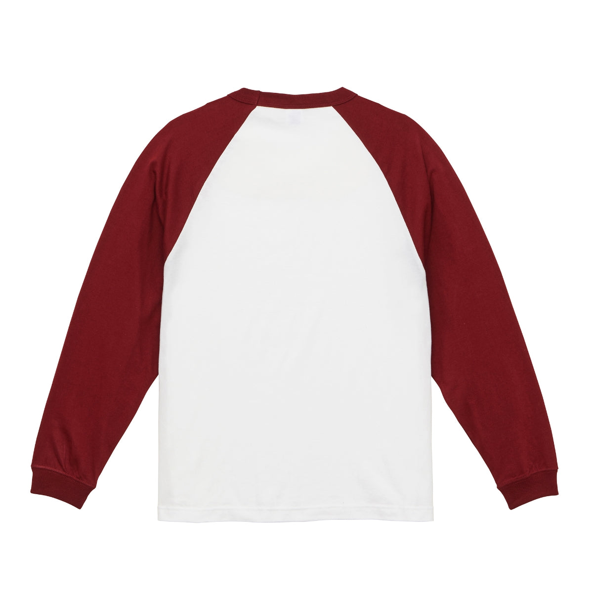 5.6オンス ラグラン ロングスリーブ Tシャツ（1.6インチリブ） | メンズ | 1枚 | 5048-01 | ホワイト/バーガンディー