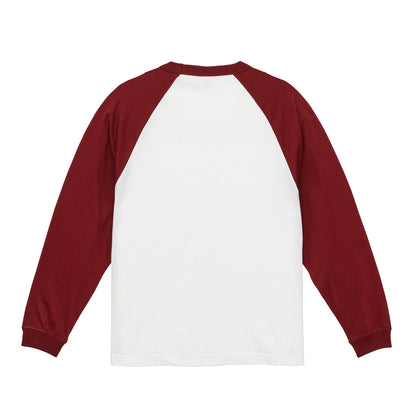 5.6オンス ラグラン ロングスリーブ Tシャツ（1.6インチリブ） | メンズ | 1枚 | 5048-01 | ホワイト/ブラック