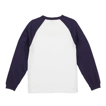 5.6オンス ラグラン ロングスリーブ Tシャツ（1.6インチリブ） | メンズ | 1枚 | 5048-01 | ホワイト/バーガンディー