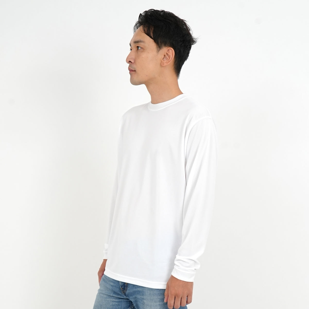 4.7オンス ドライシルキータッチ ロングスリーブ Tシャツ (ローブ