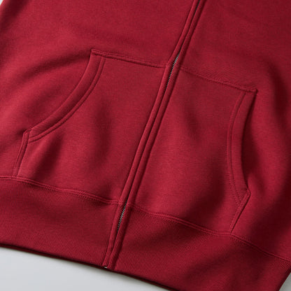 10.0オンス CVC スウェット フルジップ パーカ | メンズ | 1枚 | 5620-01 | レッド