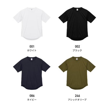 5.6オンス ドライコットンタッチ ラウンドテール Tシャツ（ローブリード） | メンズ | 1枚 | 5662-01 | ブラック