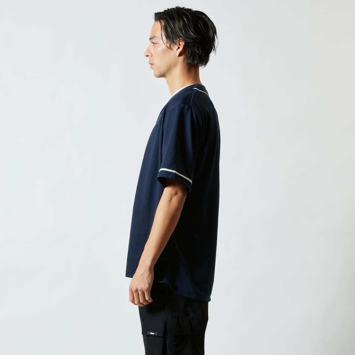 4.1オンス ドライアスレチック ベースボールシャツ | ビッグサイズ | 1枚 | 5982-01 | ブラック/ホワイトストライプ