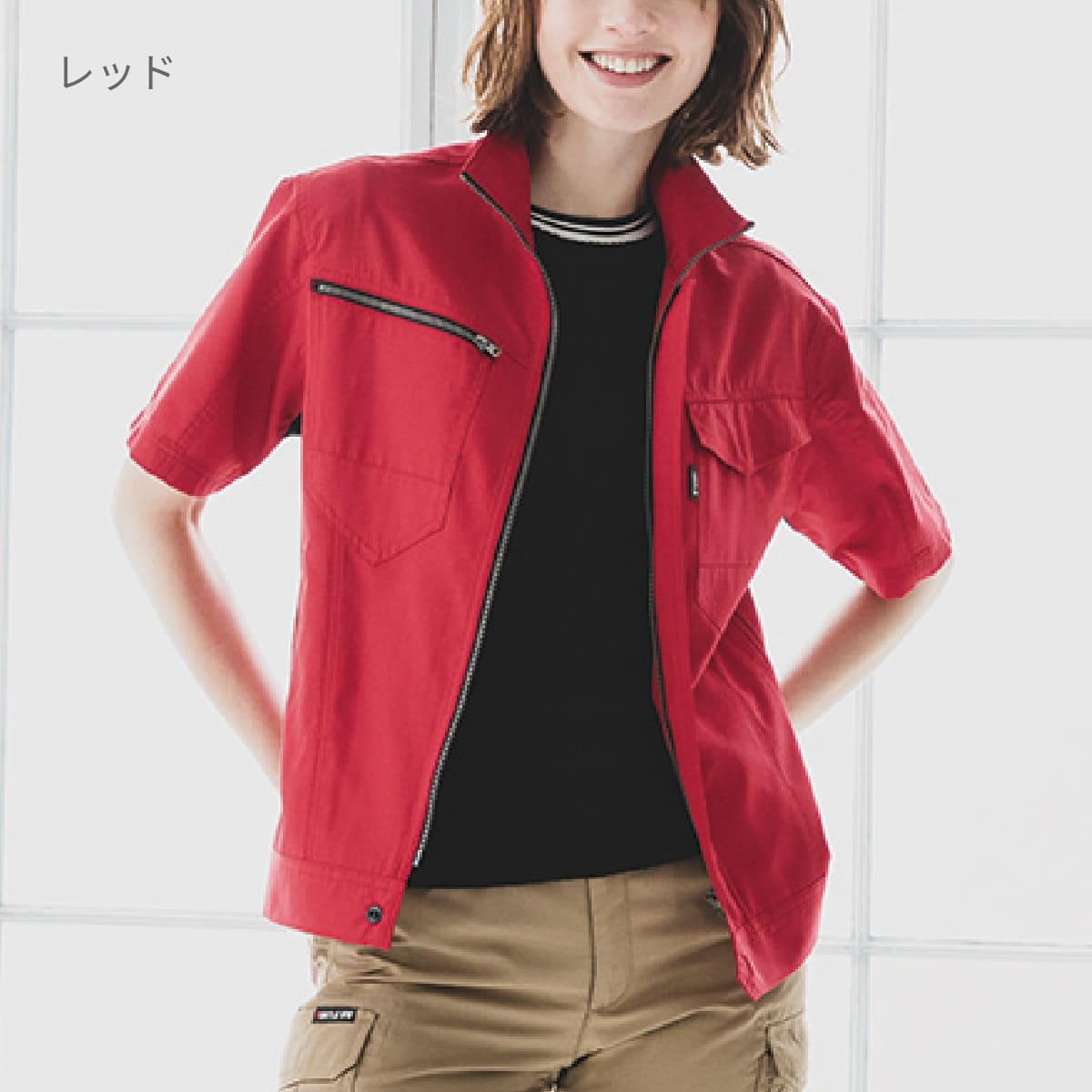 半袖ジャケット(ユニセックス)［7091シリーズ］ | ユニフォーム | 1枚 | 7092 | シルバー