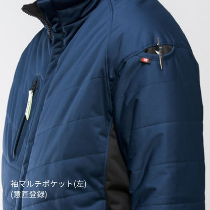 防風ストレッチ軽防寒ブルゾン（ユニセックス） | 作業着 | 1枚 | 7410 | ネイビー