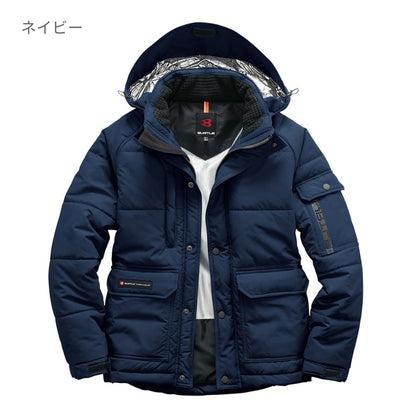 防寒ジャケット（大型フード付き）（ユニセックス）［7510シリーズ］ | 作業着 | 1枚 | 7510 | ネイビー