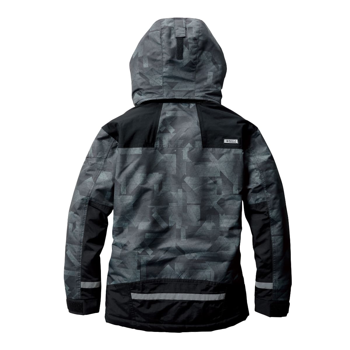 防水防寒ジャケット（大型フード付き）（ユニセックス）［7610シリーズ］ | 作業着 | 1枚 | 7610 | スプリットブラック