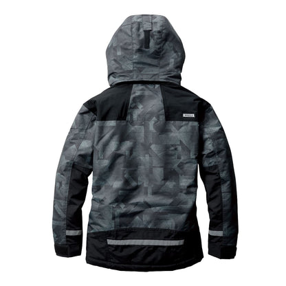 防水防寒ジャケット（大型フード付き）（ユニセックス）［7610シリーズ］ | 作業着 | 1枚 | 7610 | スプリットブラック