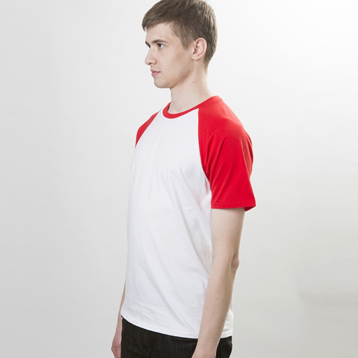 5.3オンス アダルトラグランＴシャツ | ビッグサイズ | 1枚 | 76500 | ホワイト/レッド