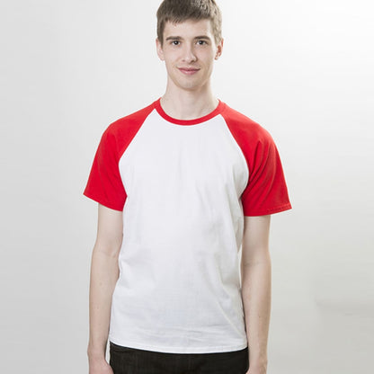 5.3オンス アダルトラグランＴシャツ | ビッグサイズ | 1枚 | 76500 | ホワイト/レッド