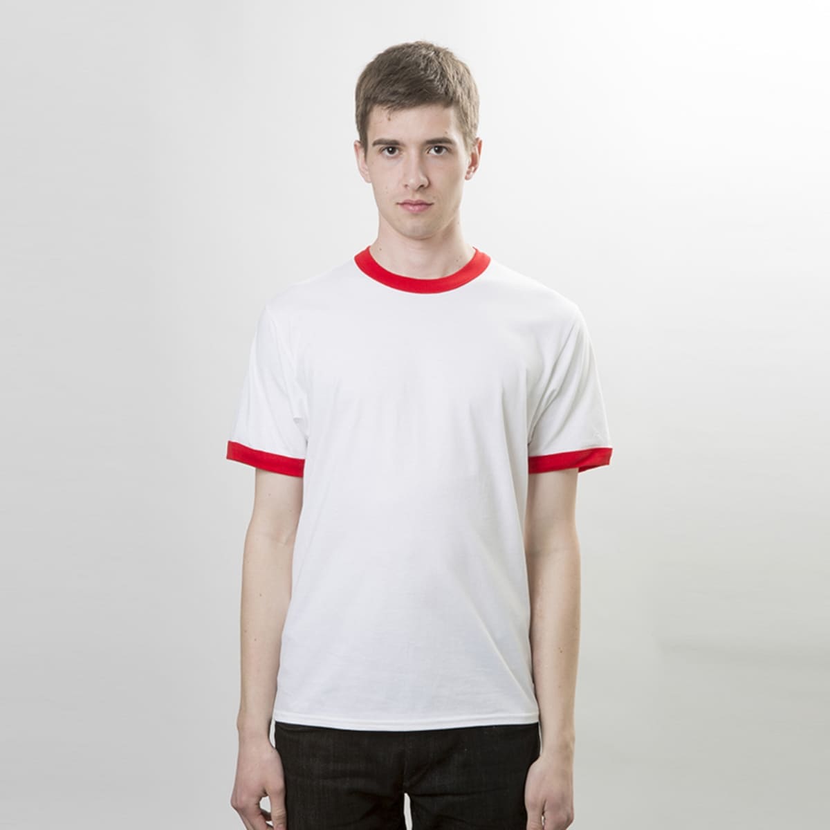 5.3オンス アダルトリンガーＴシャツ | ビッグサイズ | 1枚 | 76600 | ホワイト/レッド