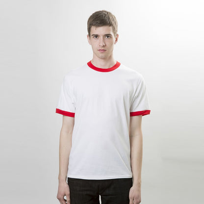 5.3オンス アダルトリンガーＴシャツ | ビッグサイズ | 1枚 | 76600 | ホワイト/レッド