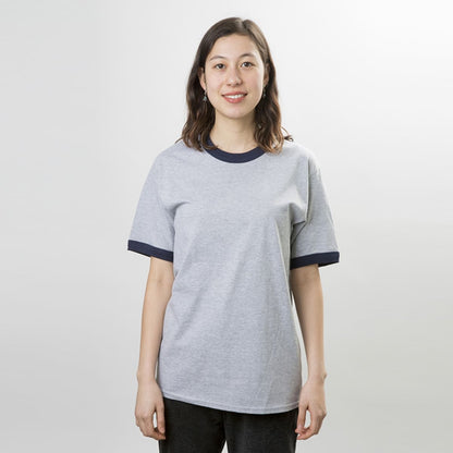 5.3オンス アダルトリンガーＴシャツ | ビッグサイズ | 1枚 | 76600 | ホワイト/レッド