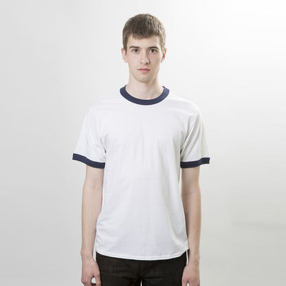 5.3オンス アダルトリンガーＴシャツ | ビッグサイズ | 1枚 | 76600 | ホワイト/レッド