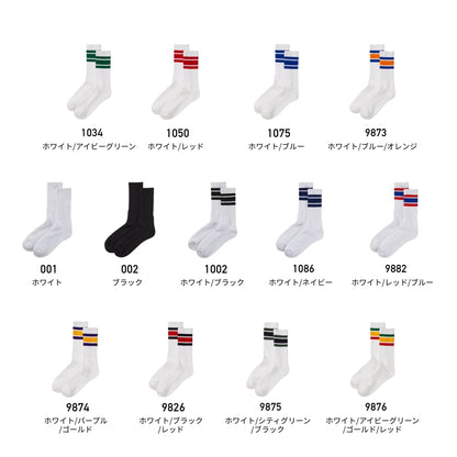 クルーソックス | ノベルティ(小物) | 1枚 | 9240-01 | ホワイト/パープル/ゴールド