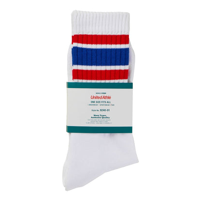 クルーソックス | ノベルティ(小物) | 1枚 | 9240-01 | ホワイト/ブルー/オレンジ