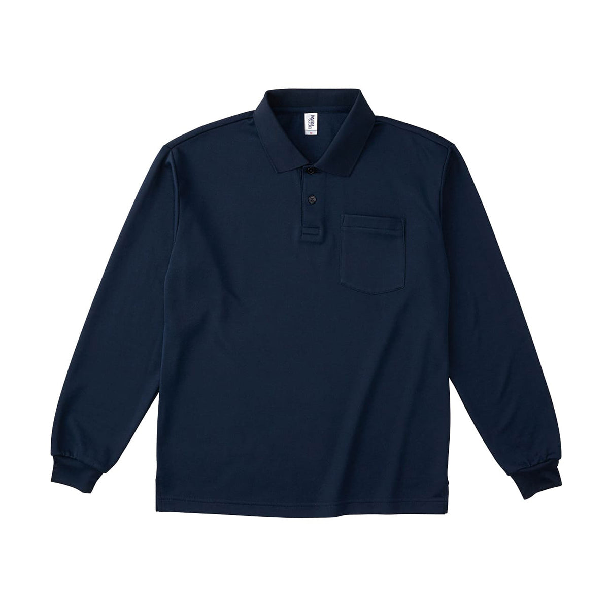 ポケット付き 長袖アクティブ ポロシャツ | ビッグサイズ | 1枚 | APL-269 | ネイビー