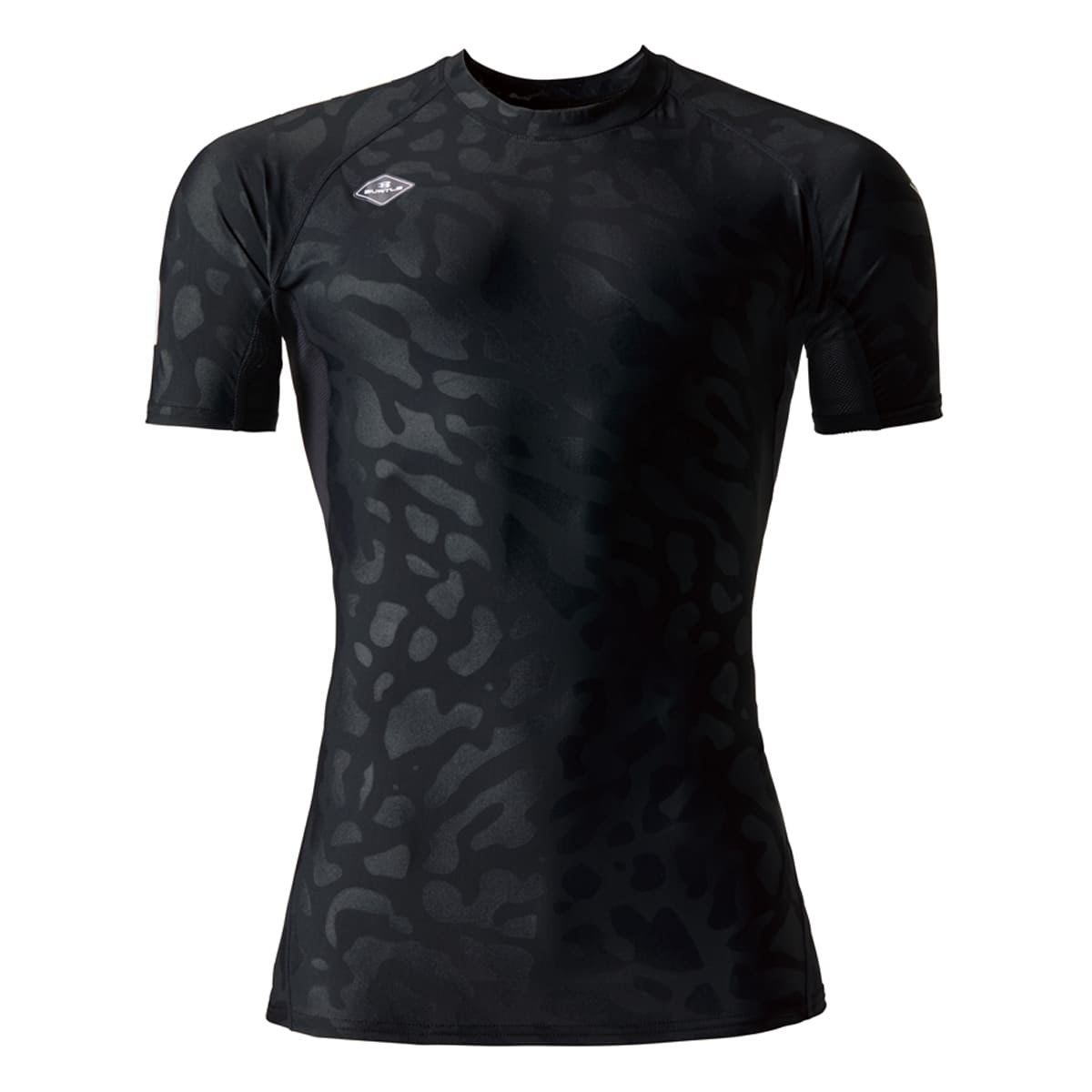 半袖アイスフィテッド（ユニセックス）［4097シリーズ］ | ユニフォーム | 1枚 | 4105 | スプリットブラック