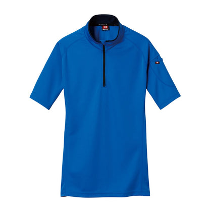 半袖ジップシャツ（ユニセックス） | ユニフォーム | 1枚 | 415 | サーフブルー