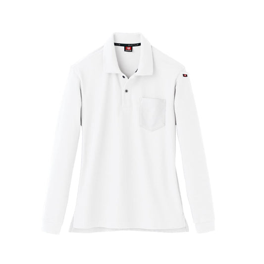 長袖ポロシャツ（ユニセックス） | ユニフォーム | 1枚 | 505 | ホワイト