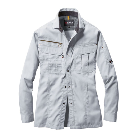 長袖シャツ(ユニセックス)［6101シリーズ］ | ユニフォーム | 1枚 | 6103 | シルバー