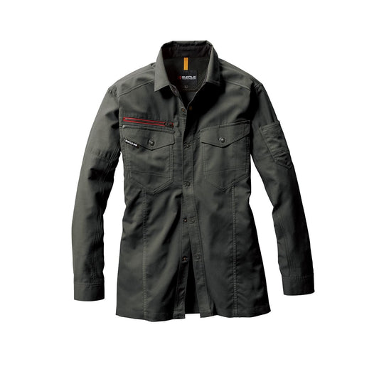 長袖シャツ(ユニセックス)［7041シリーズ］ | ユニフォーム | 1枚 | 7045 | オリーブグレー