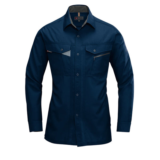 長袖シャツ［7061シリーズ］ | ユニフォーム | 1枚 | 7063 | ネイビー