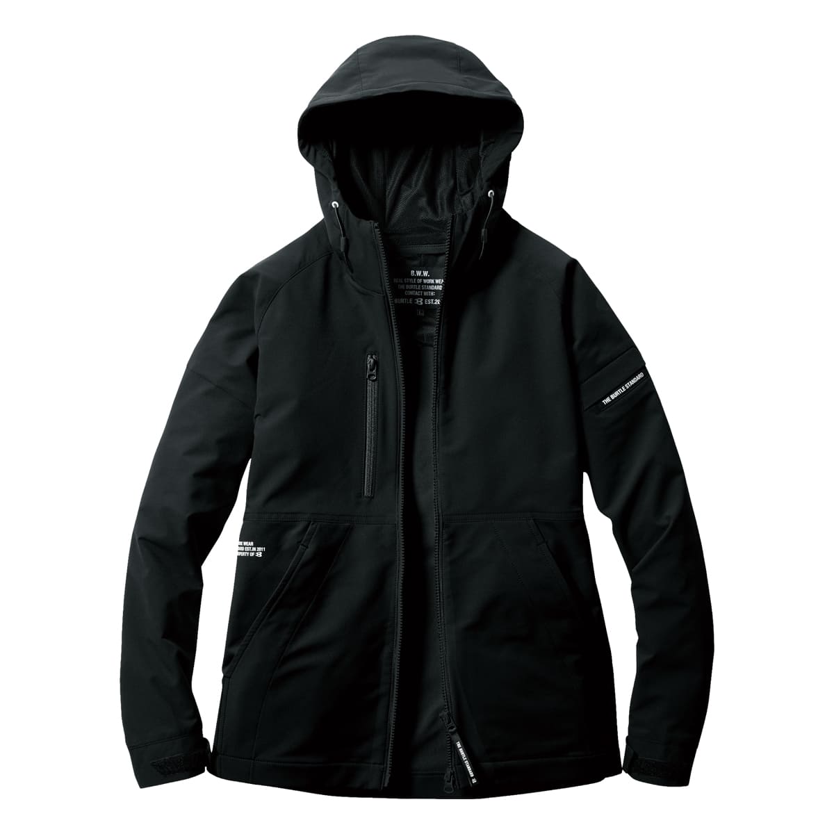 フーディジャケット（ユニセックス）［9511シリーズ］ | ユニフォーム | 1枚 | 9515 | ブラック