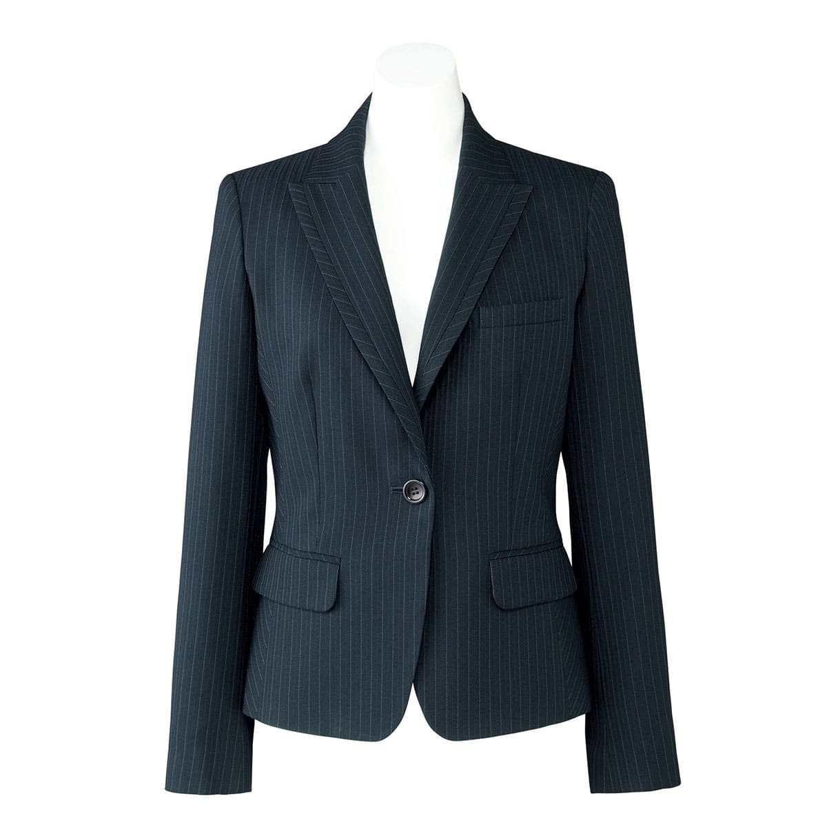 ジャケット［Herringbone PinStripe］ | 事務服 | 1枚 | AJ0246 | ブラック×グレイ