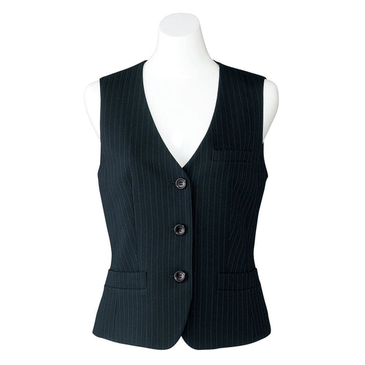 ベスト［Herringbone PinStripe］ | 事務服 | 1枚 | AV1250 | ブラック×グレイ