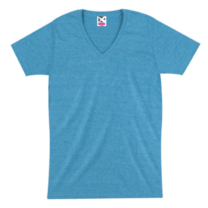 トライブレンドVネックTシャツ | メンズ | 1枚 | CR1106 | ミックスターコイズ