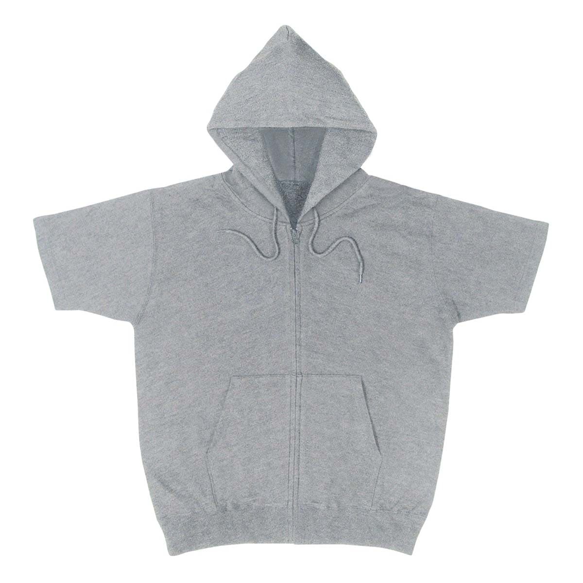 半袖ジップパーカー | ビッグサイズ | 1枚 | CR5101 | ヘザーグレー