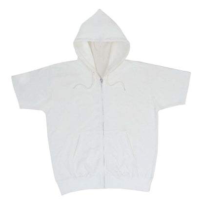 半袖ジップパーカー | ビッグサイズ | 1枚 | CR5101 | ホワイト