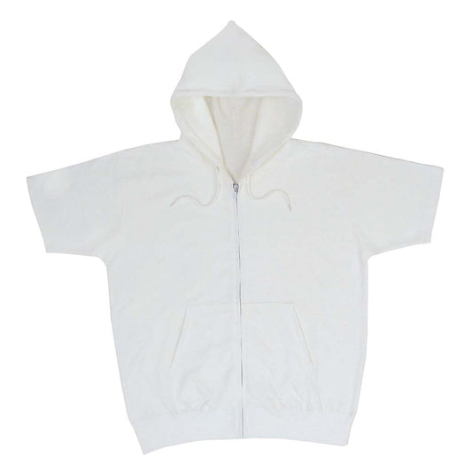 半袖ジップパーカー | ビッグサイズ | 1枚 | CR5101 | ホワイト