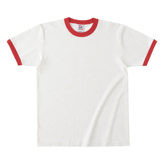 オープンエンド マックスウェイト リンガーTシャツ | メンズ | 1枚 | OE1121 | ナチュラル×スーパーレッド