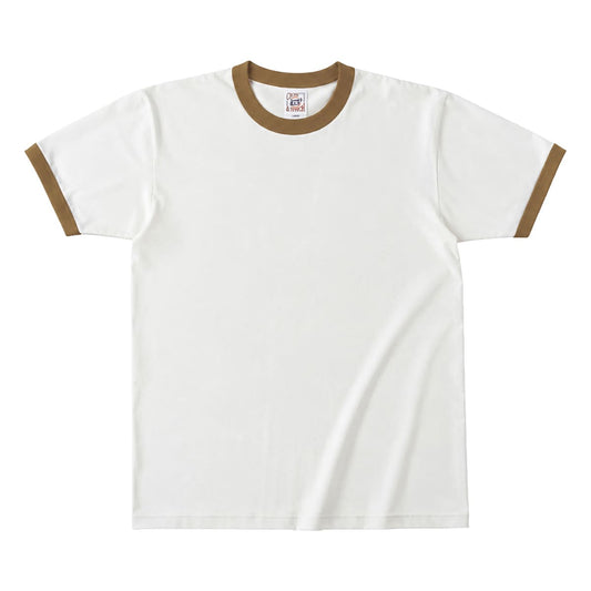 オープンエンド マックスウェイト リンガーTシャツ | ビッグサイズ | 1枚 | OE1121 | ナチュラル×ライトブラウン