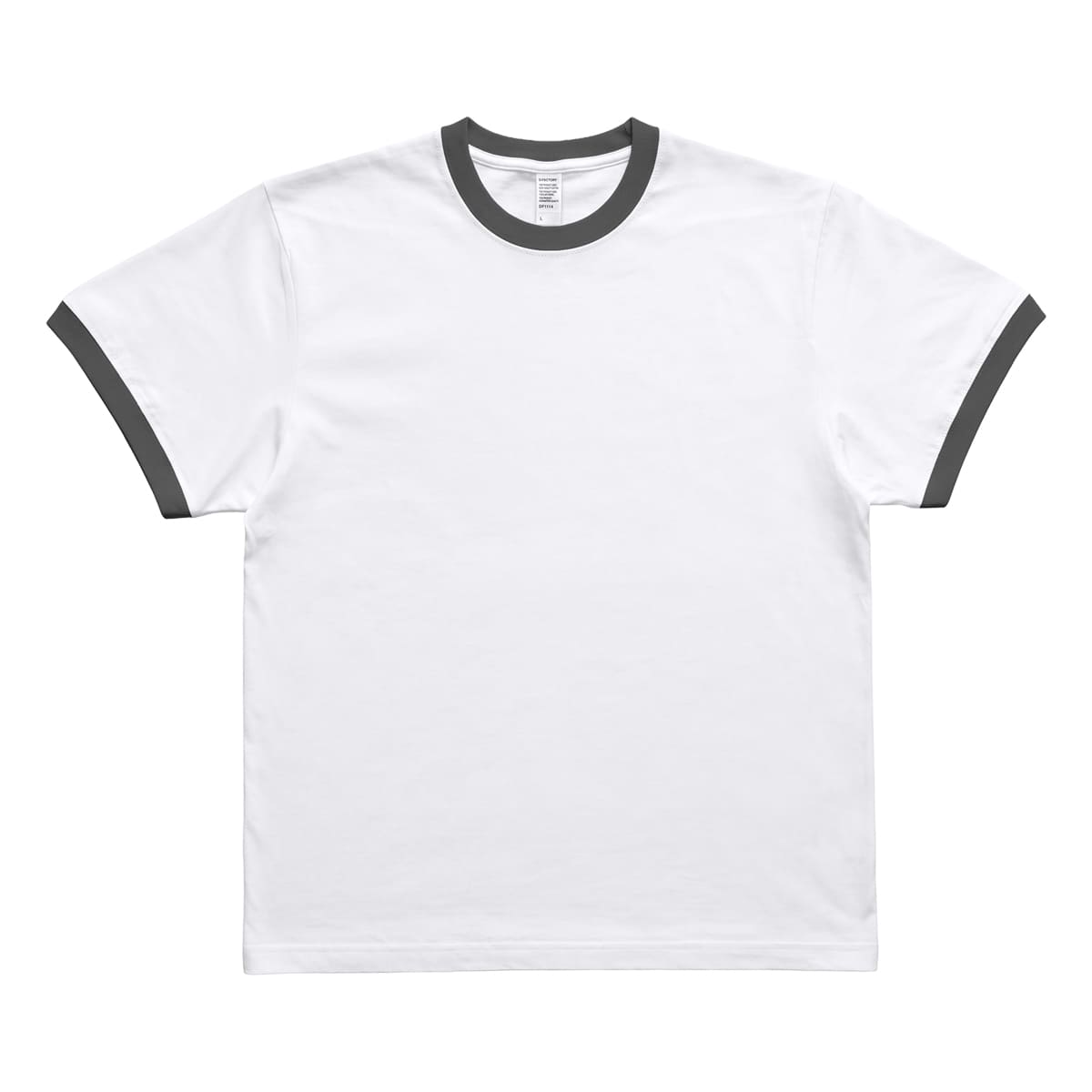 32 DF1114 6.6オンス プレミアムリンガーTシャツ | ビッグサイズ | 1枚 | DF1114 | ホワイト×スミクロ
