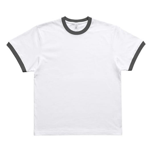 32 DF1114 6.6オンス プレミアムリンガーTシャツ | メンズ | 1枚 | DF1114 | ホワイト×スミクロ