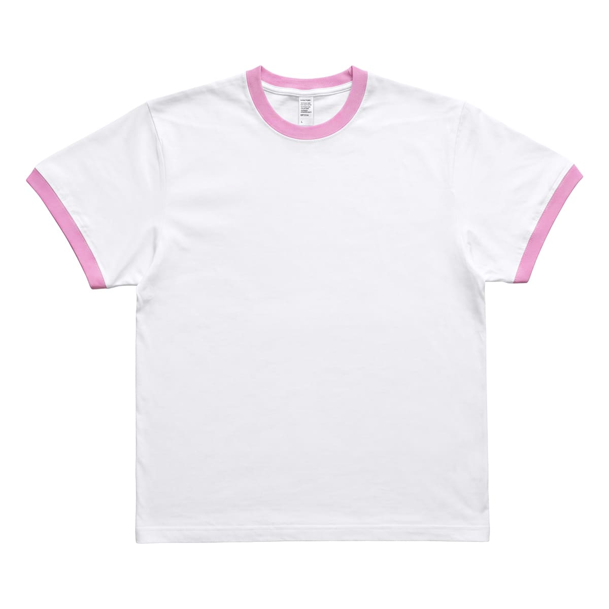 32 DF1114 6.6オンス プレミアムリンガーTシャツ | メンズ | 1枚 | DF1114 | ホワイト×ピンク
