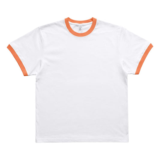 32 DF1114 6.6オンス プレミアムリンガーTシャツ | メンズ | 1枚 | DF1114 | ホワイト×オレンジ