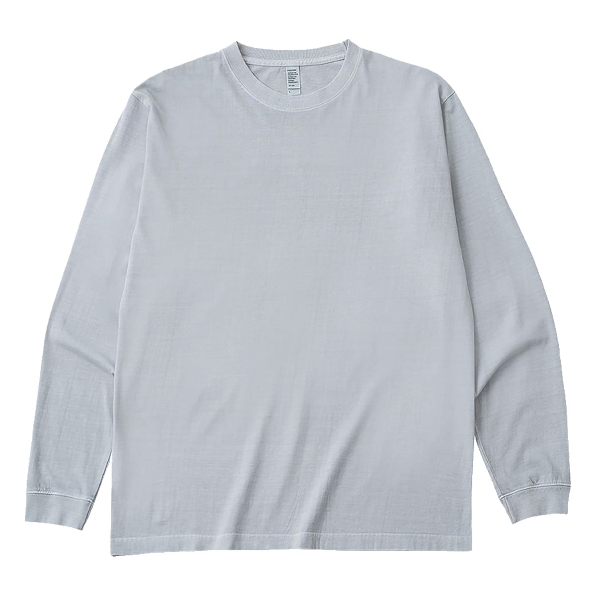 6.6オンス ロングスリーブガーメントダイTシャツ（1.6インチリブ） | ビッグサイズ | 1枚 | DF1201D | ヴィンテージアイスグレー