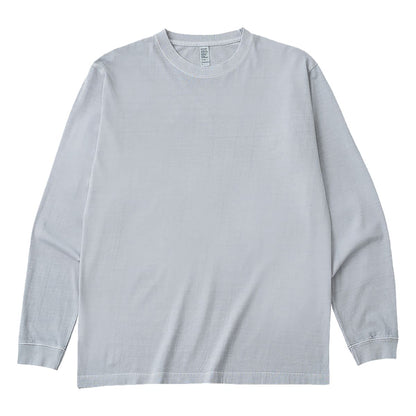 6.6オンス ロングスリーブガーメントダイTシャツ（1.6インチリブ） | メンズ | 1枚 | DF1201D | ヴィンテージアイスグレー
