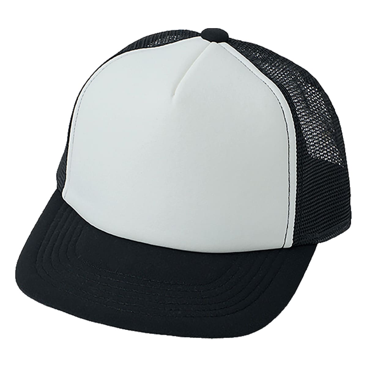 フラットバイザー メッシュキャップ | ノベルティ(小物) | 1枚 | DF2201 | ホワイト×ブラック