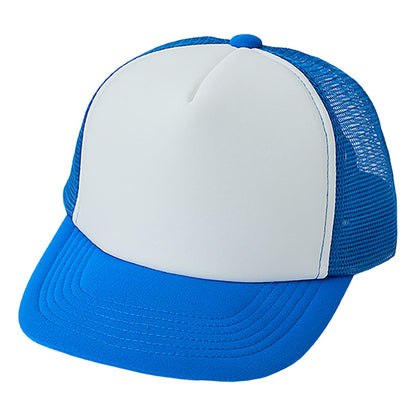 フラットバイザー メッシュキャップ | ノベルティ(小物) | 1枚 | DF2201 | ホワイト×ロイヤルブルー