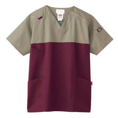 スクラブ（Dickies） | メディカルウェア | 1枚 | 7040SC | ストーン×D.ボルドー