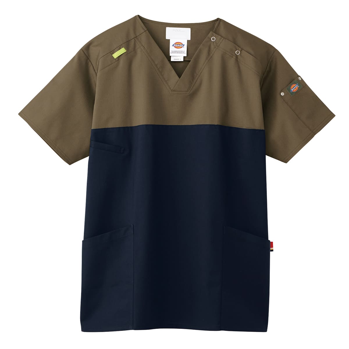 スクラブ（Dickies） | メディカルウェア | 1枚 | 7040SC | カーキ×ダークネイビー