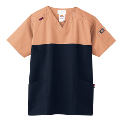 スクラブ（Dickies） | メディカルウェア | 1枚 | 7040SC | ミスティックピーチ×ダークネイビー